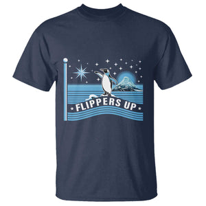 Funny Penguin Resist T Shirt Heard Island Flippers Up I Stand With Penguins TS02 Navy Print Your Wear