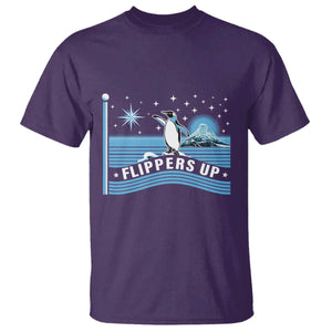 Funny Penguin Resist T Shirt Heard Island Flippers Up I Stand With Penguins TS02 Purple Print Your Wear