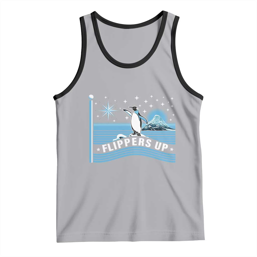 Funny Penguin Resist Tank Top Heard Island Flippers Up I Stand With Penguins TS02 Athletic Heather Black Print Your Wear