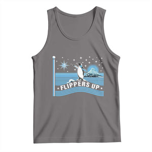 Funny Penguin Resist Tank Top Heard Island Flippers Up I Stand With Penguins TS02 Deep Heather Print Your Wear