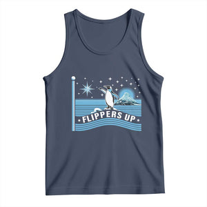 Funny Penguin Resist Tank Top Heard Island Flippers Up I Stand With Penguins TS02 Navy Print Your Wear