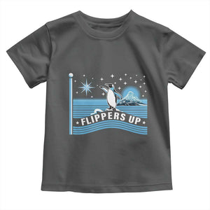 Funny Penguin Resist Toddler T Shirt Heard Island Flippers Up I Stand With Penguins TS02 Dark Heather Print Your Wear