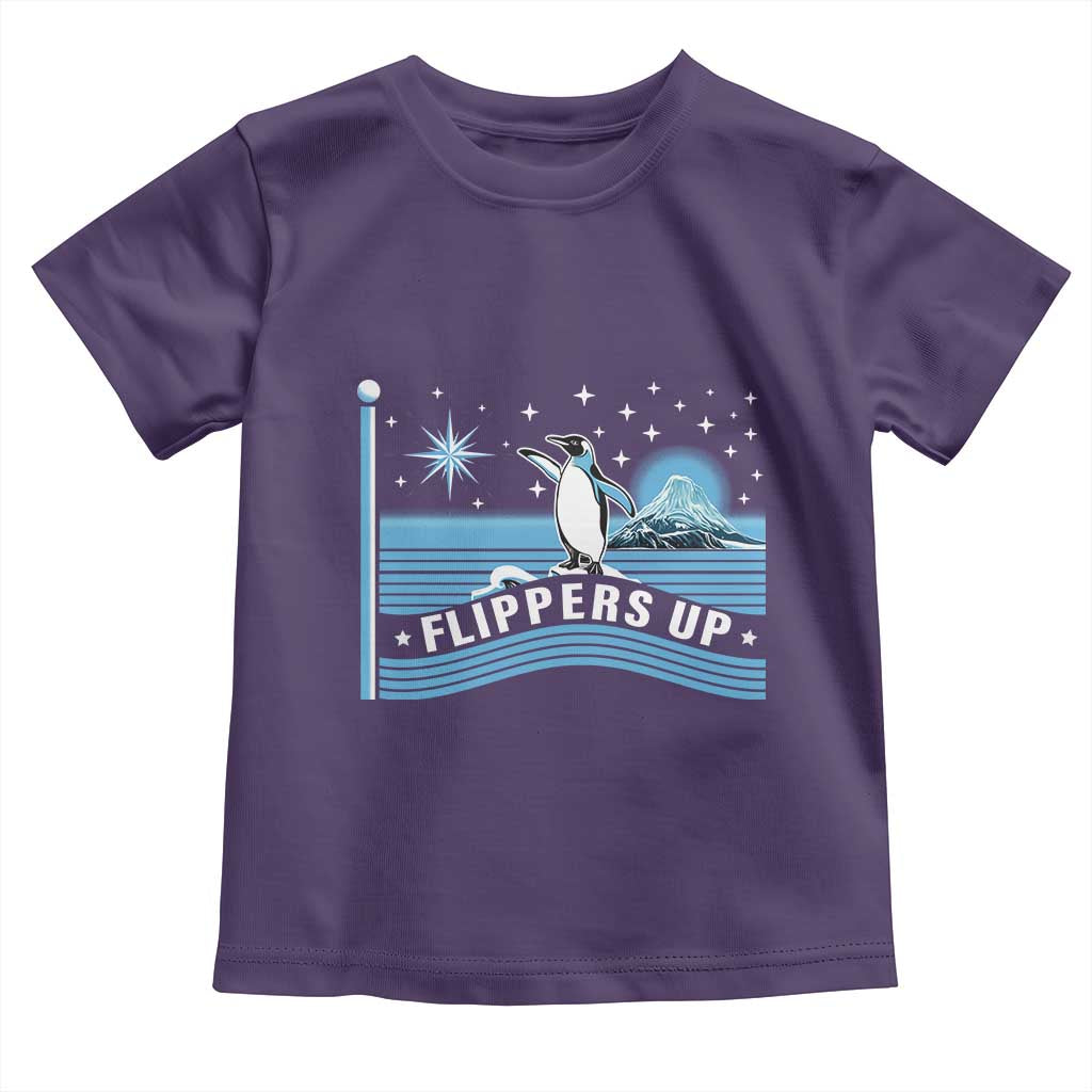 Funny Penguin Resist Toddler T Shirt Heard Island Flippers Up I Stand With Penguins TS02 Purple Print Your Wear