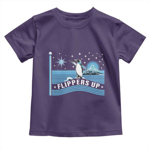 Funny Penguin Resist Toddler T Shirt Heard Island Flippers Up I Stand With Penguins TS02 Purple Print Your Wear