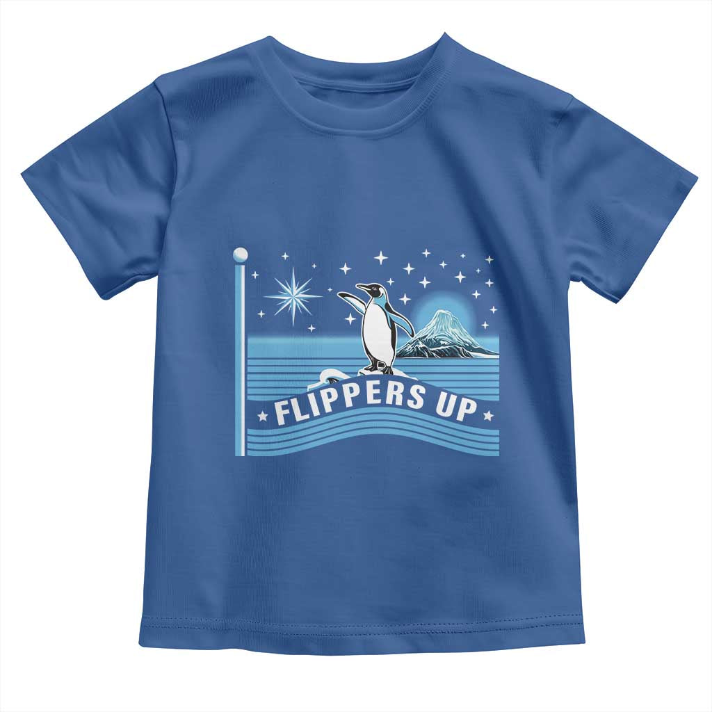 Funny Penguin Resist Toddler T Shirt Heard Island Flippers Up I Stand With Penguins TS02 Royal Blue Print Your Wear