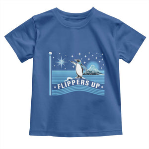 Funny Penguin Resist Toddler T Shirt Heard Island Flippers Up I Stand With Penguins TS02 Royal Blue Print Your Wear