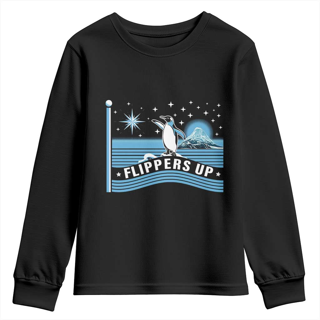 Funny Penguin Resist Youth Sweatshirt Heard Island Flippers Up I Stand With Penguins TS02 Black Print Your Wear