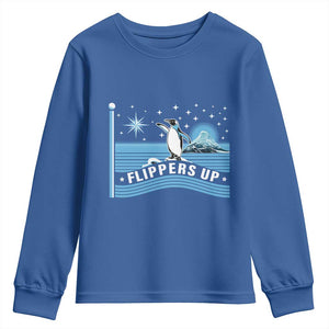 Funny Penguin Resist Youth Sweatshirt Heard Island Flippers Up I Stand With Penguins TS02 Royal Blue Print Your Wear
