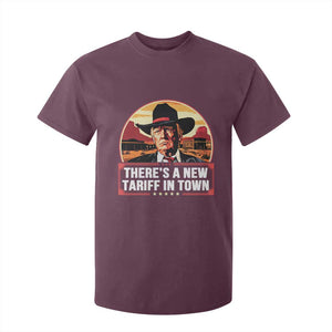 Trump Tariffs Cowboy T Shirt For Kid Theres A New Tariff In Town Western TS02 Maroon Print Your Wear