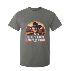 Trump Tariffs Cowboy T Shirt For Kid Theres A New Tariff In Town Western TS02 Military Green Print Your Wear