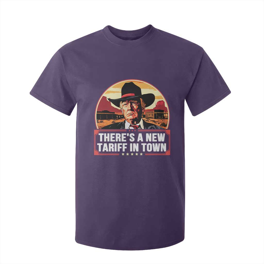 Trump Tariffs Cowboy T Shirt For Kid Theres A New Tariff In Town Western TS02 Purple Print Your Wear