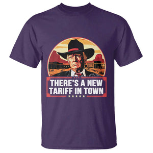 Trump Tariffs Cowboy T Shirt Theres A New Tariff In Town Western TS02 Purple Print Your Wear