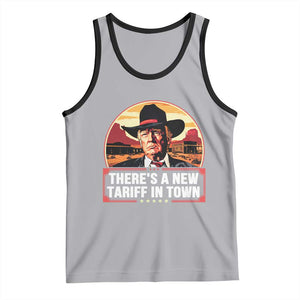 Trump Tariffs Cowboy Tank Top Theres A New Tariff In Town Western TS02 Athletic Heather Black Print Your Wear