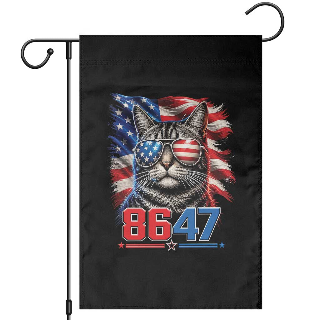Cool 8647 Patriotic Cat Garden Flag American Flag Sunglasses Tabby Cat Political Satire TS02 Black Print Your Wear