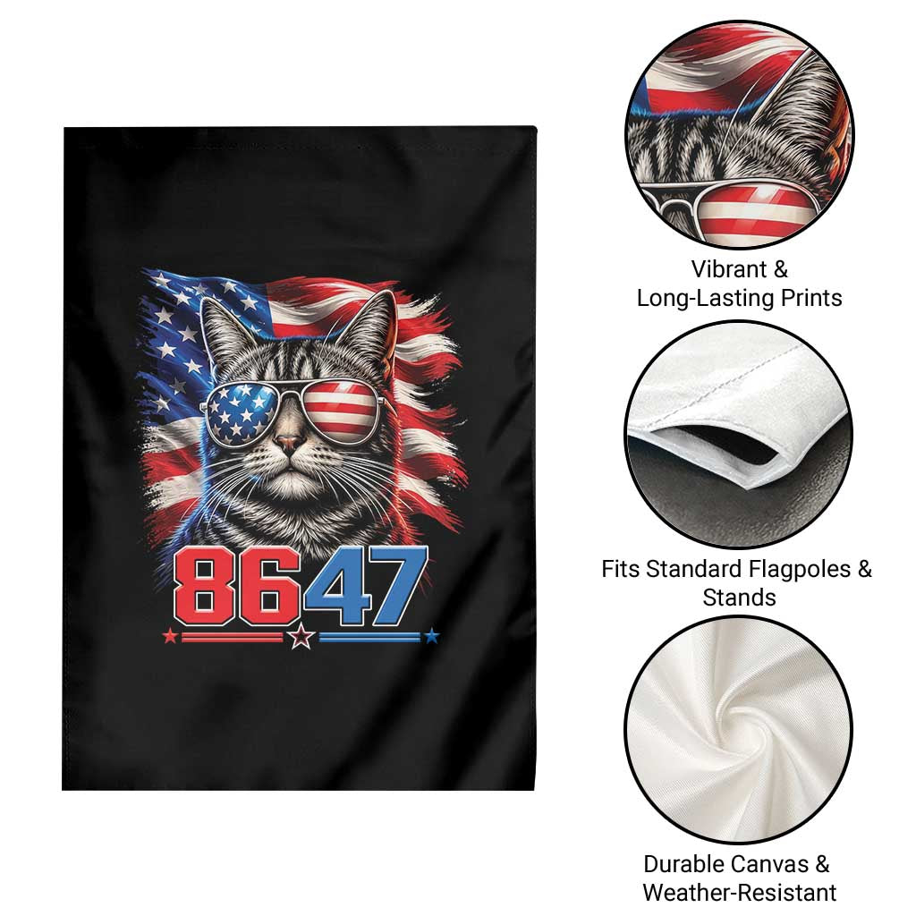 Cool 8647 Patriotic Cat Garden Flag American Flag Sunglasses Tabby Cat Political Satire TS02 Print Your Wear