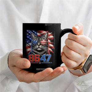 Cool 8647 Patriotic Cat Coffee Mug American Flag Sunglasses Tabby Cat Political Satire TS02 Print Your Wear