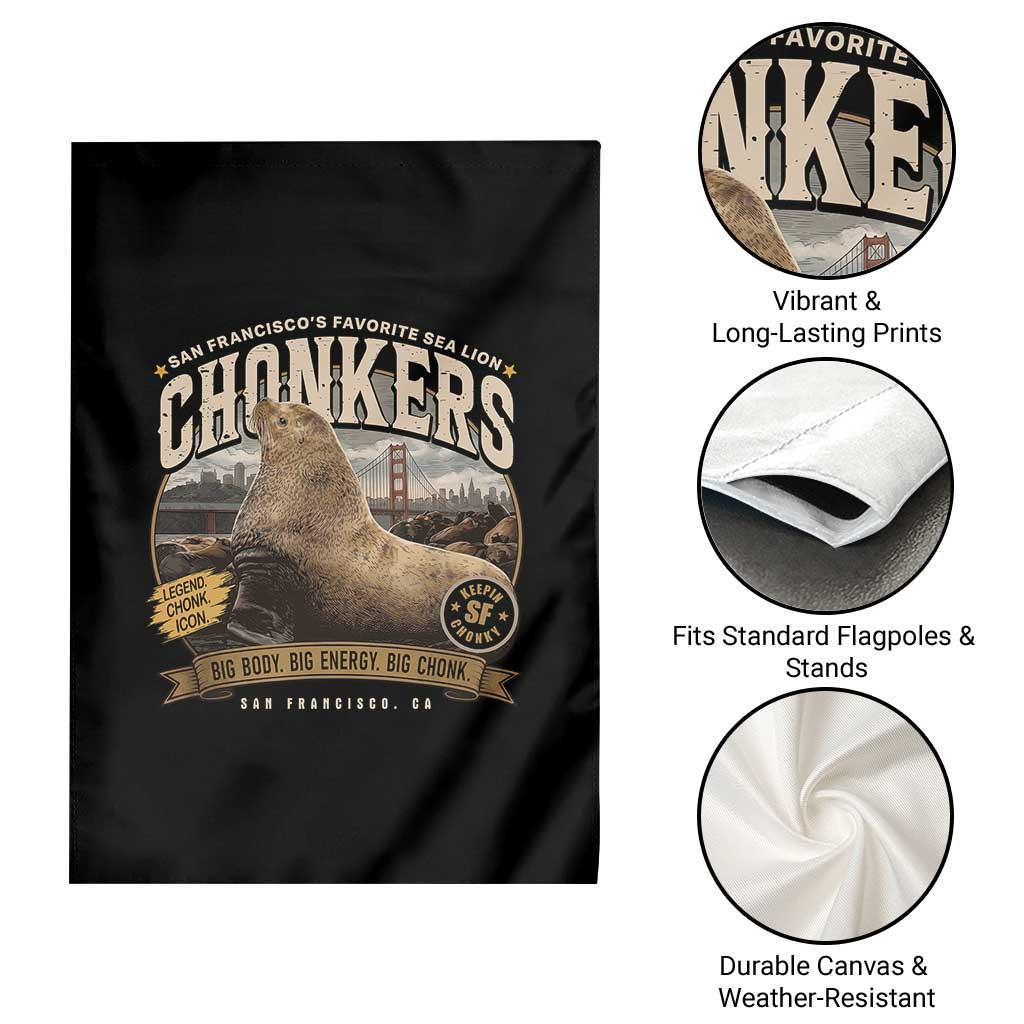 Viral Chonkers San Francisco Sea Lion Garden Flag Retro Pier 39 Fisherman's Wharf Souvenir TS02 Print Your Wear