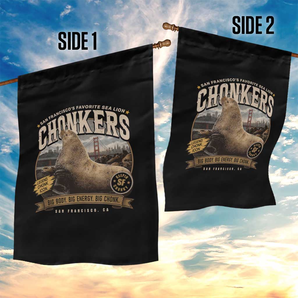 Viral Chonkers San Francisco Sea Lion Garden Flag Retro Pier 39 Fisherman's Wharf Souvenir TS02 Print Your Wear