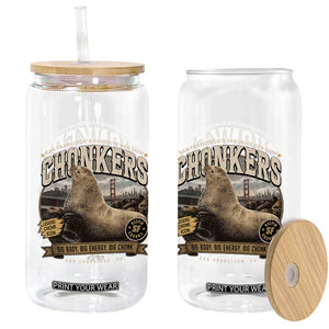 Viral Chonkers San Francisco Sea Lion Glass Can Retro Pier 39 Fisherman's Wharf Souvenir TS02 Print Your Wear
