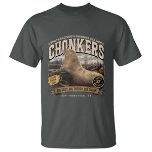 Viral Chonkers San Francisco Sea Lion T Shirt Retro Pier 39 Fisherman's Wharf Souvenir TS02 Dark Heather Print Your Wear
