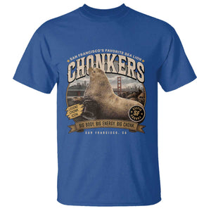 Viral Chonkers San Francisco Sea Lion T Shirt Retro Pier 39 Fisherman's Wharf Souvenir TS02 Royal Blue Print Your Wear