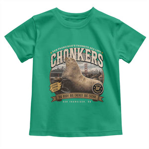 Viral Chonkers San Francisco Sea Lion Toddler T Shirt Retro Pier 39 Fisherman's Wharf Souvenir TS02 Irish Green Print Your Wear