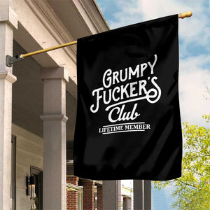 Grumpy Fucker's Club Lifetime Member Garden Flag Funny Distressed Sarcastic Adult Humor Slogan Typography TS02 Print Your Wear