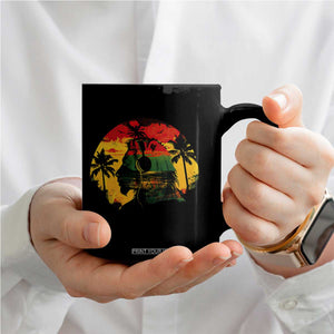 Retro Jamaican Lion Sunset Coffee Mug Rasta Colors Music and Island Vibes Graphic TS02 Print Your Wear