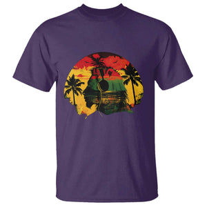 Retro Jamaican Lion Sunset T Shirt Rasta Colors Music and Island Vibes Graphic TS02 Purple Print Your Wear