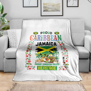 Proud Caribbean Jamaica Heritage Throw Blanket Jamaican Roots and Island Culture TS02 Print Your Wear