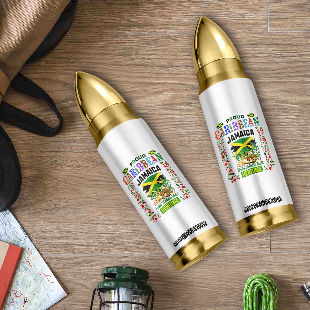 Proud Caribbean Jamaica Heritage Bullet Tumbler Jamaican Roots and Island Culture TS02 Print Your Wear