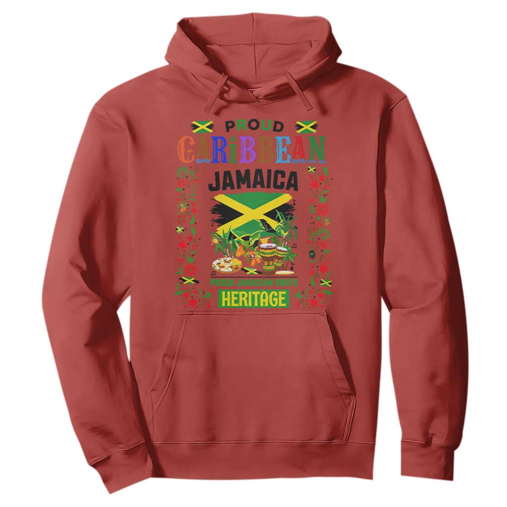 Proud Caribbean Jamaica Heritage Hoodie Jamaican Roots and Island Culture TS02 Red Print Your Wear