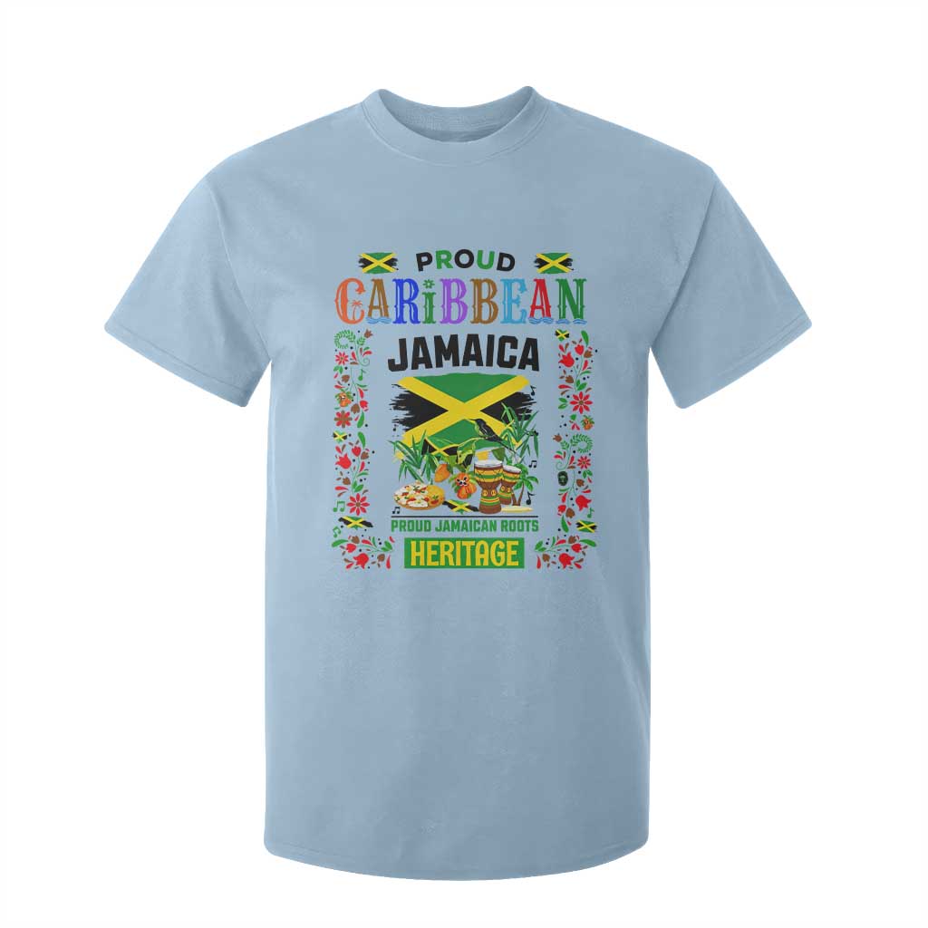 Proud Caribbean Jamaica Heritage T Shirt For Kid Jamaican Roots and Island Culture TS02 Light Blue Print Your Wear