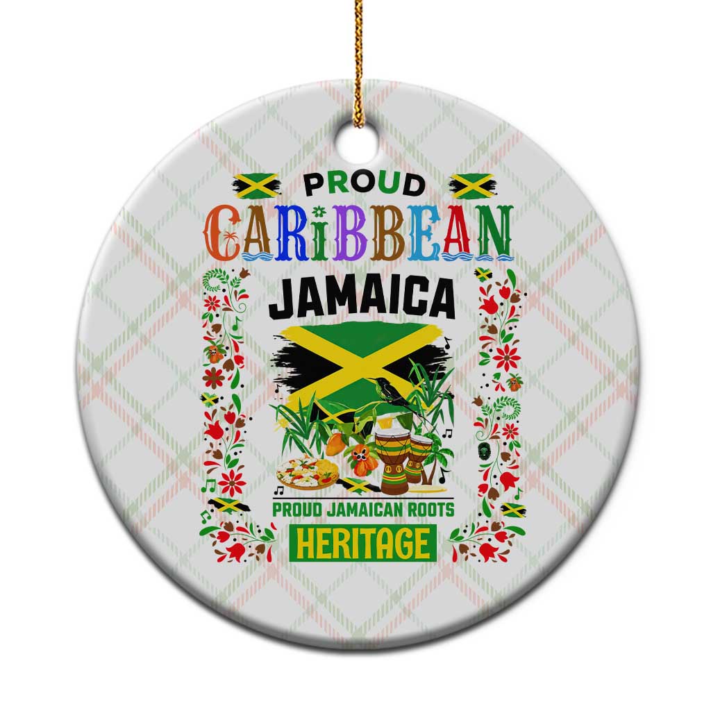 Proud Caribbean Jamaica Heritage Ceramic Ornament Jamaican Roots and Island Culture TS02 1pc Christmas Plaid Print Your Wear