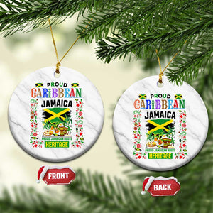 Proud Caribbean Jamaica Heritage Ceramic Ornament Jamaican Roots and Island Culture TS02 1pc White Marble Print Your Wear