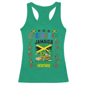 Proud Caribbean Jamaica Heritage Racerback Tank Top Jamaican Roots and Island Culture TS02 Irish Green Print Your Wear
