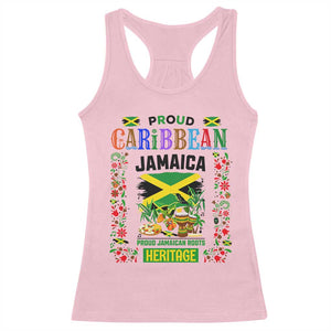 Proud Caribbean Jamaica Heritage Racerback Tank Top Jamaican Roots and Island Culture TS02 Light Pink Print Your Wear