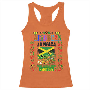 Proud Caribbean Jamaica Heritage Racerback Tank Top Jamaican Roots and Island Culture TS02 Orange Print Your Wear
