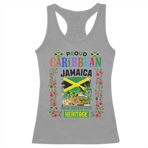 Proud Caribbean Jamaica Heritage Racerback Tank Top Jamaican Roots and Island Culture TS02 Sport Gray Print Your Wear
