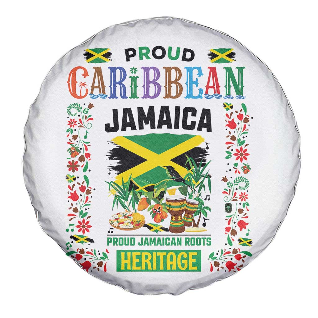 Proud Caribbean Jamaica Heritage Spare Tire Cover Jamaican Roots and Island Culture TS02 Print Your Wear