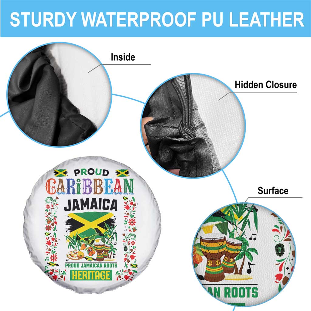 Proud Caribbean Jamaica Heritage Spare Tire Cover Jamaican Roots and Island Culture TS02 Print Your Wear