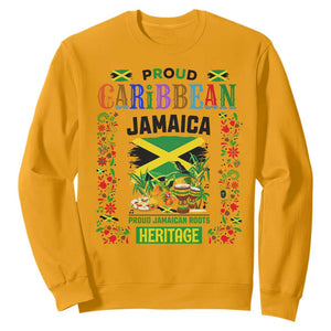 Proud Caribbean Jamaica Heritage Sweatshirt Jamaican Roots and Island Culture TS02 Gold Print Your Wear