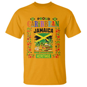Proud Caribbean Jamaica Heritage T Shirt Jamaican Roots and Island Culture TS02 Gold Print Your Wear