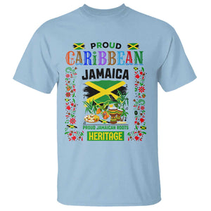 Proud Caribbean Jamaica Heritage T Shirt Jamaican Roots and Island Culture TS02 Light Blue Print Your Wear