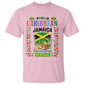 Proud Caribbean Jamaica Heritage T Shirt Jamaican Roots and Island Culture TS02 Light Pink Print Your Wear