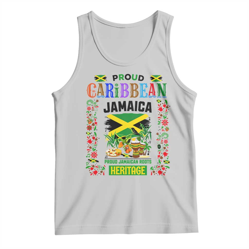 Proud Caribbean Jamaica Heritage Tank Top Jamaican Roots and Island Culture TS02 Ash Print Your Wear