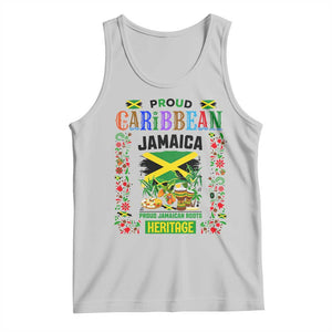 Proud Caribbean Jamaica Heritage Tank Top Jamaican Roots and Island Culture TS02 Ash Print Your Wear