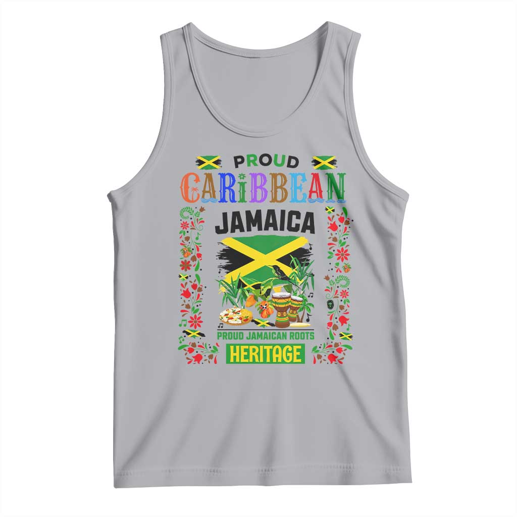Proud Caribbean Jamaica Heritage Tank Top Jamaican Roots and Island Culture TS02 Athletic Heather Print Your Wear