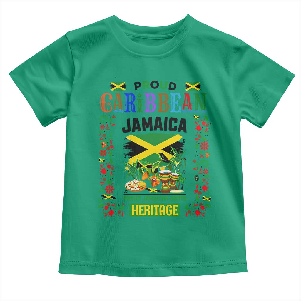 Proud Caribbean Jamaica Heritage Toddler T Shirt Jamaican Roots and Island Culture TS02 Irish Green Print Your Wear