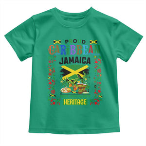 Proud Caribbean Jamaica Heritage Toddler T Shirt Jamaican Roots and Island Culture TS02 Irish Green Print Your Wear